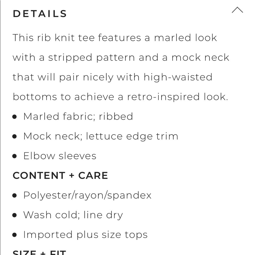 Torrid Striped Ruffle Neck Tee - Picture 2 of 6